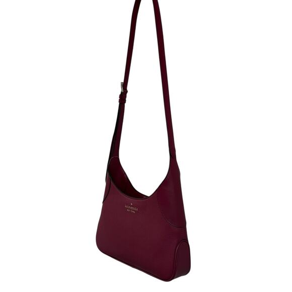 NWT Kate Spade Cranberry Pebbled Leather Aster Adjustable Shoulder Bag - Picture 5 of 8